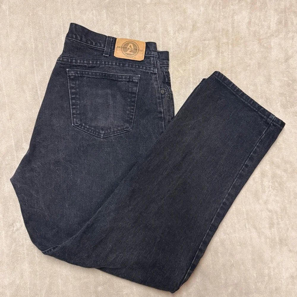 Men's Arizona Jean Co. Black Loose Fit Straight Jeans 36x30